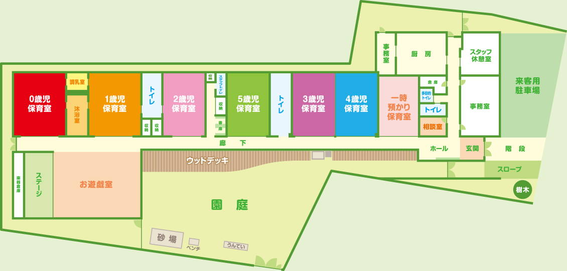 竹の子保育園 施設概要図